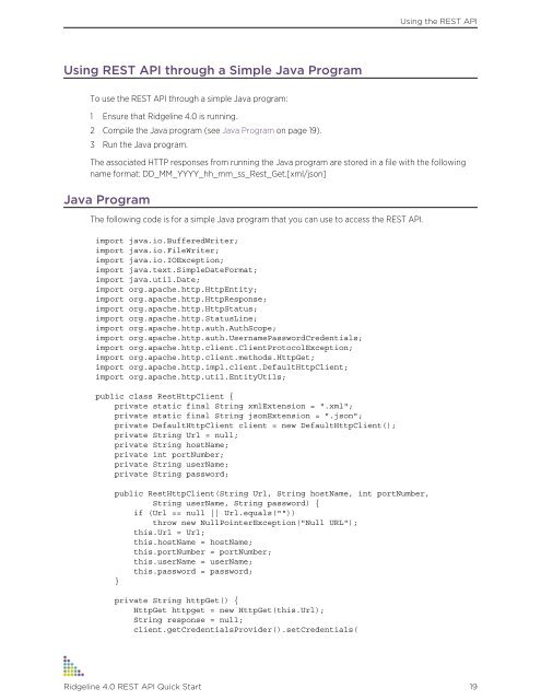 Ridgeline 4.0 REST API Quick Start PDF - Extreme Networks