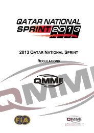 Rules and Regulations - Qatar Motor and Motorcycle Federation