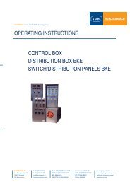 OPERATING INSTRUCTIONS CONTROL BOX ... - Electromach BV