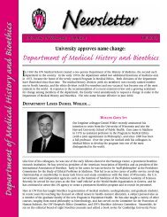 Fall 2002 - Medical History & Bioethics - University of Wisconsin ...