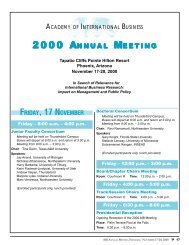 AIB 2000 Annual Meeting Conference Program - Part 2