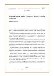 Aby Warburg e Walter Benjamin. Il metodo della memoria - Aisthesis ...