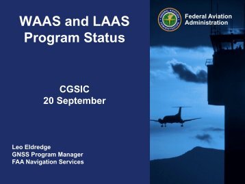 WAAS and LAAS Program Status - GPS.gov