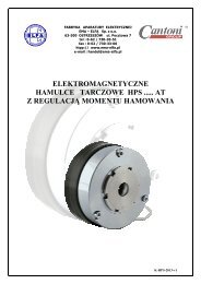 elektromagnetyczne hamulce tarczowe hps ..... at z ... - Cantoni Group