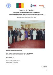 Rapport de l'Atelier - fao ectad bamako