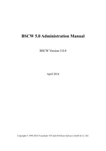 BSCW Admin Manual