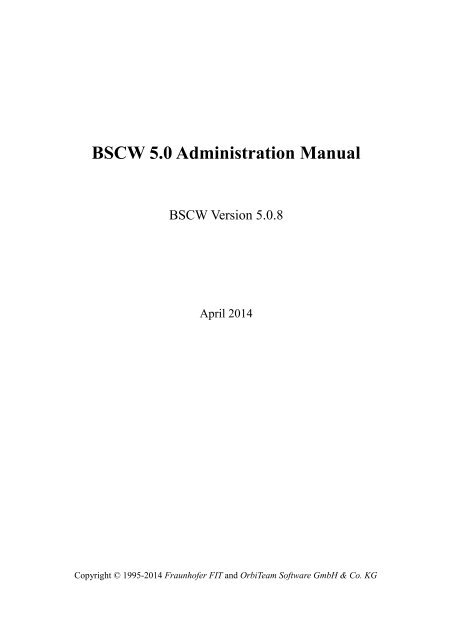 BSCW Admin Manual