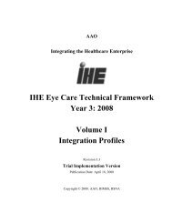 IHE Eye Care Technical Framework Vol 1