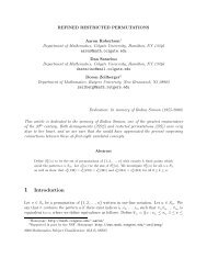 with Dan Saracino and Doron Zeilberger - Department of Mathematics