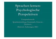 Sprachen lernen: Psychologische Perspektiven