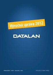 VÃ½roÄnÃ¡ sprÃ¡va 2012 - Datalan, a.s.