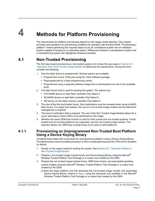 PXA3xx Boot ROM Reference Manual - Marvell