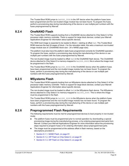 PXA3xx Boot ROM Reference Manual - Marvell