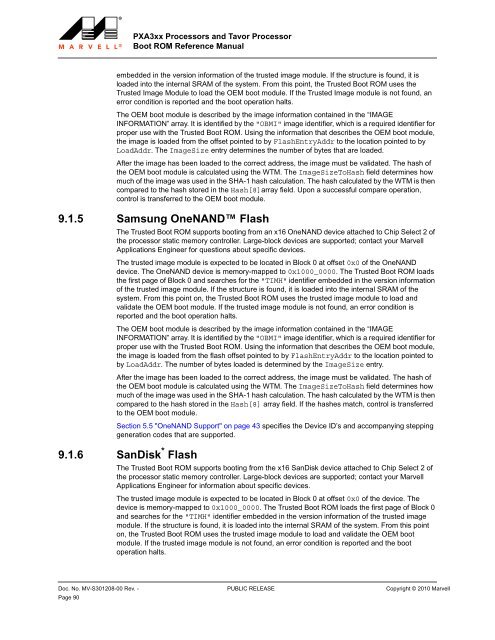 PXA3xx Boot ROM Reference Manual - Marvell