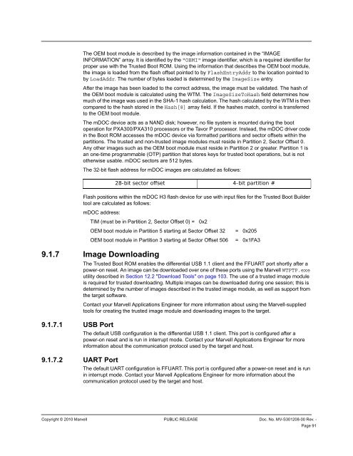 PXA3xx Boot ROM Reference Manual - Marvell