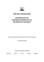 diploma programme mathematics hl further mathematics sl
