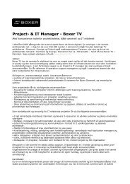 Project- & IT Manager - Boxer TV