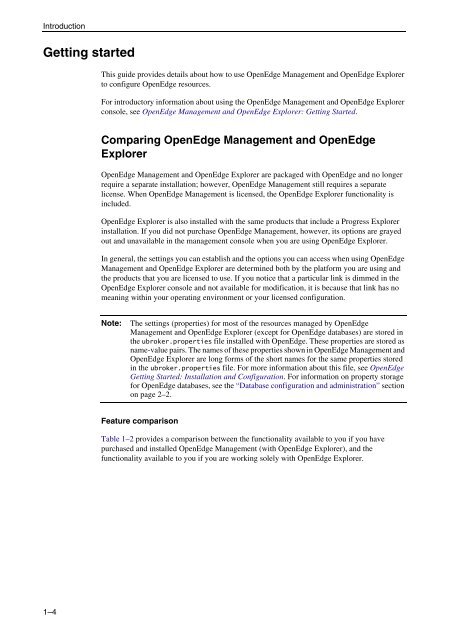 OpenEdge Management and OpenEdge Explorer: Configuration