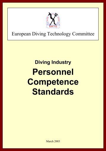 Diving Industry Personnel Competence Standards - European ...