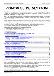 CONTROLE DE GESTION - Canalblog