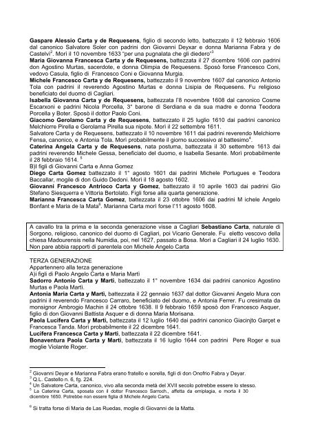 Carta - Associazione Araldica Genealogica Nobiliare Della Sardegna