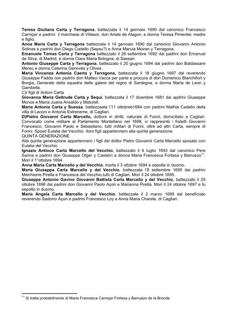 Carta - Associazione Araldica Genealogica Nobiliare Della Sardegna