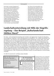 Landschaftsentwicklung mit Hilfe der Eingriffs- regelung – Das ...