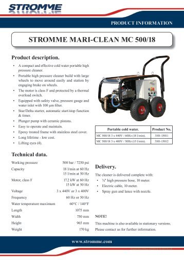 STROMME MARI-CLEAN MC 500/18 - Eitzen group