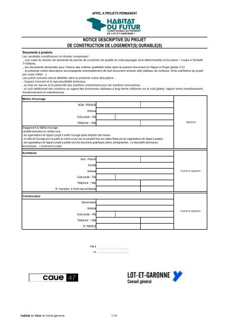 Fiche descriptive - Lot-et-Garonne
