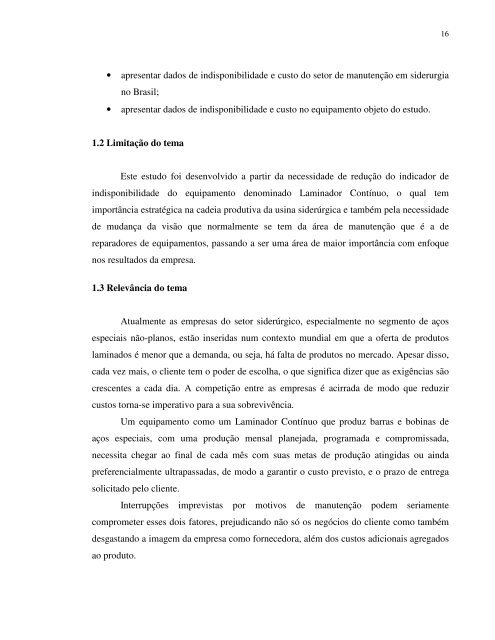 manutenção de equipamentos em empresa siderúrgica - Ppga.com.br