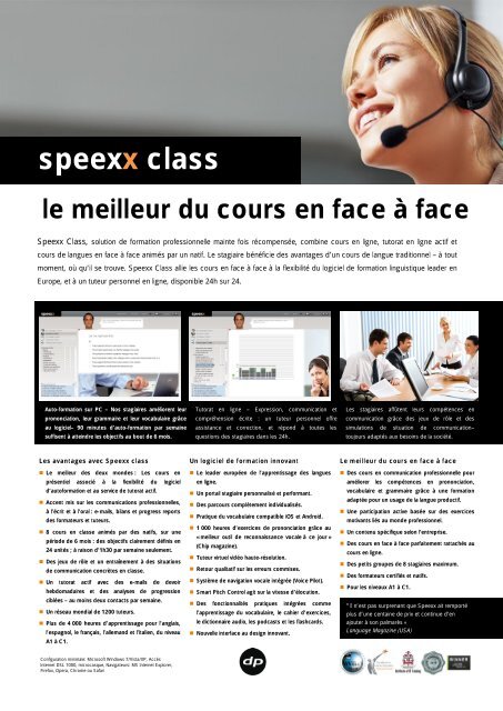 Speexx Class â Le meilleur de deux mondes