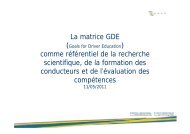La matrice GDE comme référentiel de la recherche scientifique, de ...