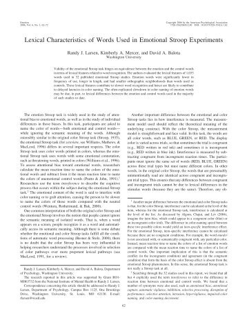 a variation of the stroop effect essay Stroop effect title the stroop task, and its many variations the stroop effect essay - the stroop effect is demonstrated by the reaction time to. a variation of the stroop effect essay Stroop effect title the stroop task, and its many variations the stroop effect essay - the stroop effect is demonstrated by the reaction time to.