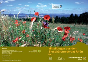 1 Mitteilungen aus dem Biosphärenreservat Rhön Heft 13