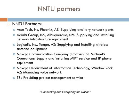 NNTU - Navajo Nation Telecommunications