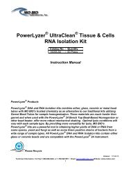 PowerLyzerâ¢ UltraClean Tissue & Cells RNA Isolation Kit - MO BIO ...