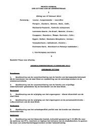 PROCES-VERBAAL DER ZITTING VAN DE ... - Groen Diest
