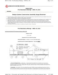 an example of a U.L. tested wall assembly fire rating