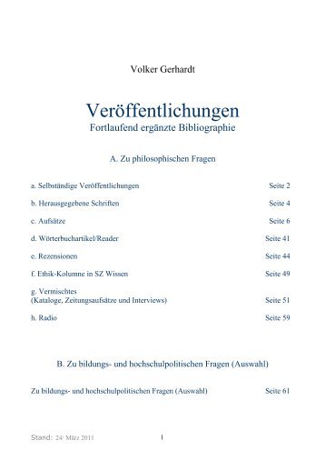 Publikationsliste 2011 als PDF-Dokument - Institut fÃ¼r Philosophie ...
