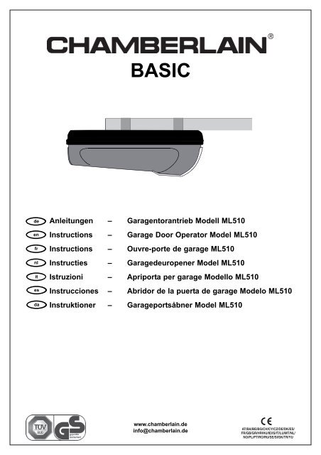 ml510 cover.qxp - Chamberlain