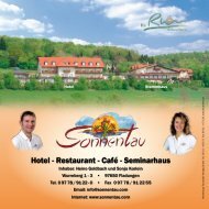 Hotel - Restaurant - Café - Seminarhaus - Hotel Sonnentau