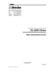 751 GPD Titrino - Metrohm