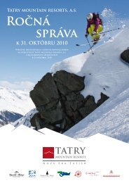 vÃ½roÄnÃ¡ sprÃ¡va TMR 2010 - Tatry Mountain Resorts