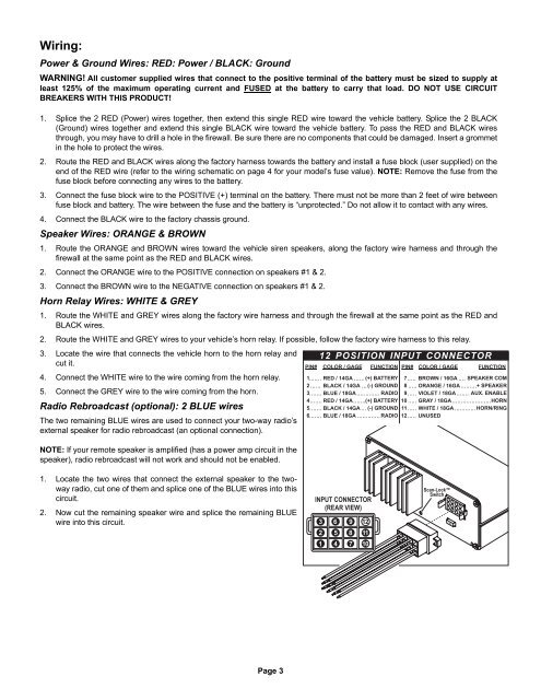 Whelen Radio Wiring - Complete Wiring Schemas