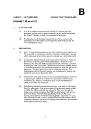 DEMOTED TENANCIES - New Forest District Council