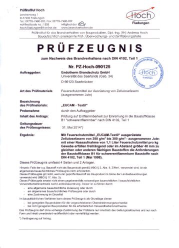 PRÜFZEUGNIS