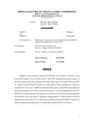 ORISSA ELECTRICITY REGULATORY COMMISSION ORDER