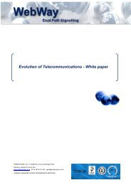 Evolution of Telecommunications - White paper - WebWayOne