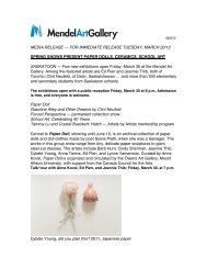 March 20 2012 spring shows set to open.pdf - Mendel Art Gallery