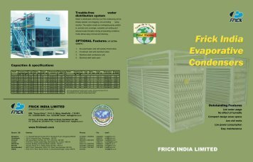 download brochure evaporative condenser - Frick India